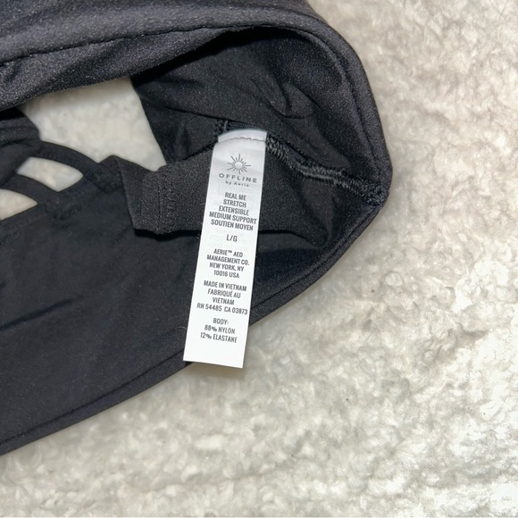 Aerie Offline Real Me Stretch Medium Support Macrame Sports Bra Large NWT - Picture 4 of 5